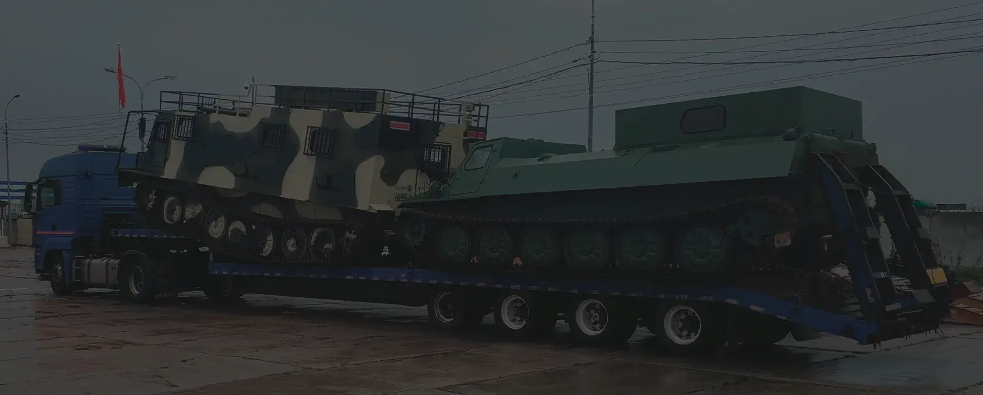 Транспортировка танков и ракет в рабочем поселке Средний (Сибирский округ - Иркутская область) с соблюдением секретности.